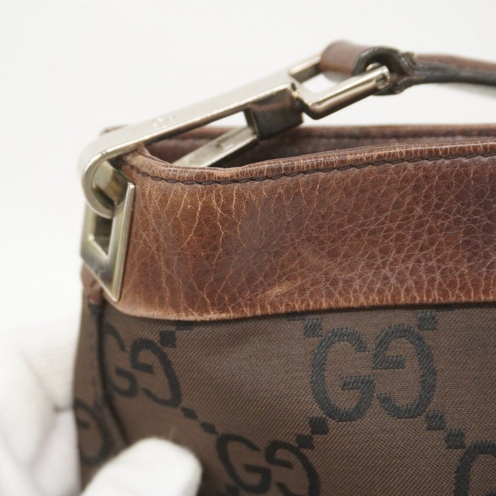 Gucci Shoulder Bag 143745 Nylon Canvas Brown Women's - Picture 9 of 16